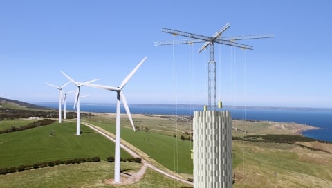 Energy Vault CDU and Wind Turbines 2